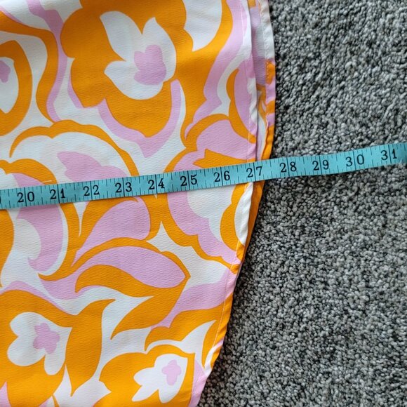 Adore Me Orange & Lavender Top Sleeveless Blouse Small, New with Tag - Picture 10 of 11